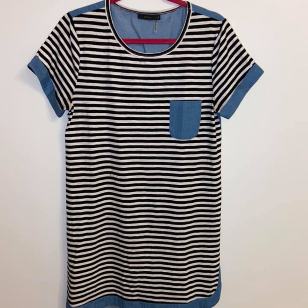 Striped/denim THML shirt dress